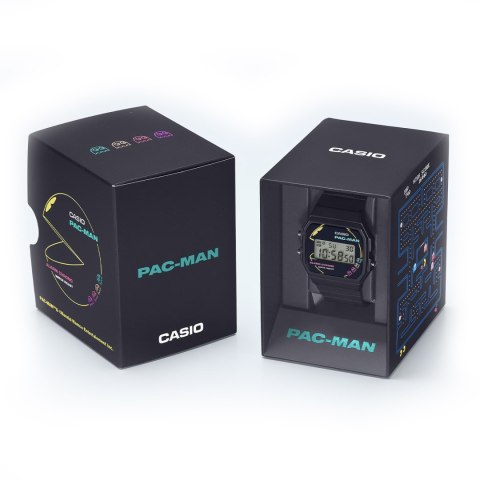 ZEGAREK MĘSKI CASIO F-91WPC-1ADR (zd086b) - PAC-MAN + BOX