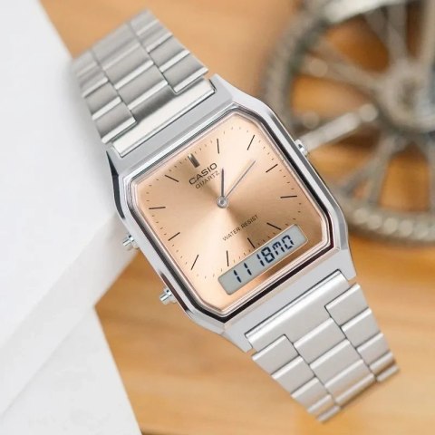 ZEGAREK UNISEX CASIO Vintage AQ-230A-4AMQYDF + BOX ZEGAREK UNISEX CASIO Vintage AQ-230A-4AMQYDF + BOX