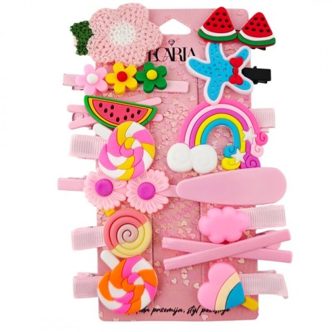 Zestaw pakiet 14w1 spinek wsuwek do włosów PINK SUGAR SP291 Zestaw pakiet 14w1 spinek wsuwek do włosów PINK SUGAR SP291