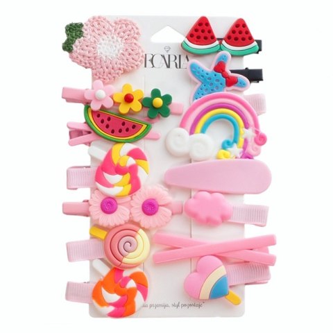 Zestaw pakiet 14w1 spinek wsuwek do włosów PINK SUGAR SP291 Zestaw pakiet 14w1 spinek wsuwek do włosów PINK SUGAR SP291